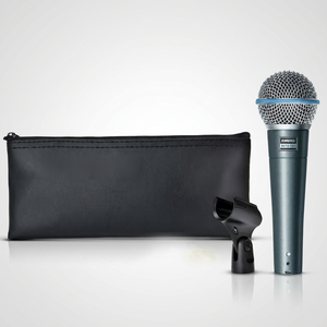 Microphone vocal dynamique supercardioïde professionnel BETA58A d'occasion pour scène et studio - Product Image 1