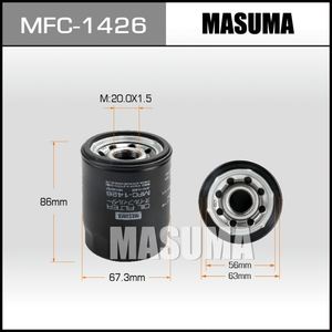 MFC-1426 Filter oli MASUMA sistem suku cadang mobil Md135737 Md360935 Mz690115 penyaring oli untuk Chery untuk Citroen - Product Image 2