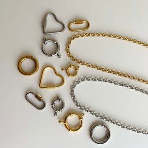 Cadena de eslabones básicos de acero inoxidable de 5 mm para bricolaje, anillo de lazo Daquan, collar con protección de color oro de 18 quilates, fabricación de joyas al vacío - Product Image 5