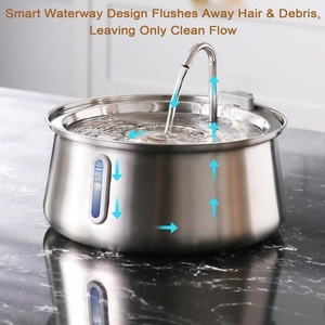 工厂批发 4L USB 静音宠物饮水器 304 不锈钢低电压静音泵猫饮水器 OEM - Product Image 4