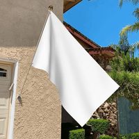 Drapeau personnalisé double face, créez votre propre image, logo ou texte amusant, décoration intérieure et extérieure, blanc