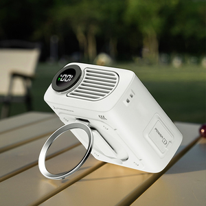Rechargeable Bladeless Waist Clip Fan 8000mAh Battery LED Display Stepless Speed Control SOS Emergency <b>Light</b> for Household - Product Image 2