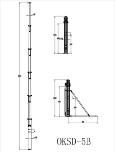 Überwachung CCTV-Mast Solar kamera Tower Pole Tragbarer leichter manueller Winden-Teleskop mast für Antennen - Product Image 3