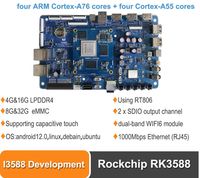 I3588 Rockchip RK3588 8 Core de 64 bits NPU 6Tops PLACA DE DESARROLLO 4G/16G LPDDR4 apoya android12.0 linux debain ubuntu.