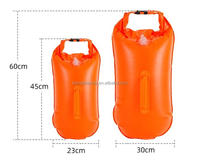 Bouée de natation à double chambre d'air avec sac étanche, flotteur de sécurité en nylon épaissi pour la natation en eau libre avec rangement étanche