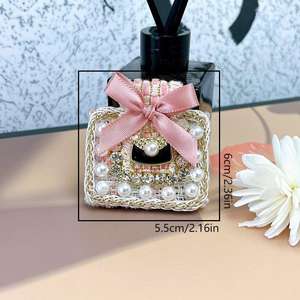 Haut de gamme pour patch bouteille de <span class=keywords><strong>parfum</strong></span> Corsage Coat Niche Accessoires Nouveau Noir Blanc et <span class=keywords><strong>Rose</strong></span> Tissu PATCHavec Perle Bowknot Perle - Product Image 2