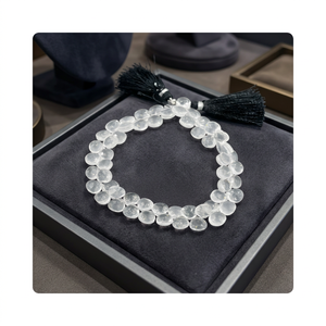 Perles en pierre de quartz naturel facettées en forme de cœur, 8-10 mm, qualité supérieure, pour la fabrication de bijoux, prix de gros - Product Image 1