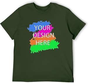 T-Shirt personalizzata con <span class=keywords><strong>testo</strong></span> e LOGO in bianco con stampa pesante da uomo - Product Image 1