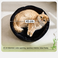 Lit pour chat en forme de panda, nid douillet en peluche, maison pour animaux de compagnie chaude toute l'année pour chats d'intérieur