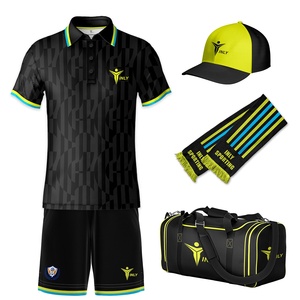 Maillot de football vert avec logo personnalisé Uniforme de football à sublimation avec maillot de football à rayures polo - Product Image 3