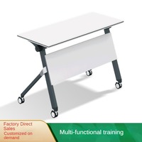 Bureau de réunion de fonction de salle de formation de haute qualité avec des roues lisses Table d'étude des élèves de l'école de conférence