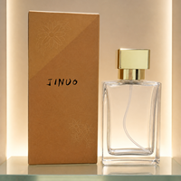 Flacon de parfum vide en verre rechargeable de luxe, carré et plat, 30 ml, 50 ml, 100 ml