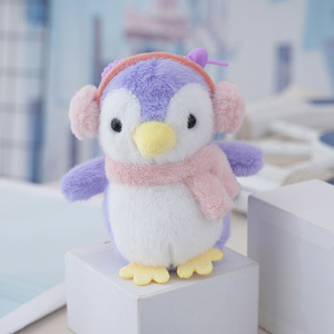 Khuyến Mại Quà Tặng Đồ Chơi Sang Trọng Nhồi Bông Âm Nhạc Tai Nghe Khăn Chim Cánh Cụt Móc Khóa Mùa Đông Fluffy Peluches Plushie Chim Cánh Cụt Sang Trọng Đồ Chơi - Product Image 3