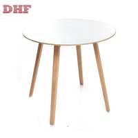 Conception Simple En Bois Blanc Moderne de Salon de Jambes Table Basse Ronde En Bois Moderne Jambe