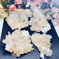 Clúster de cristal Natural curativo, cristal grande de cuarzo transparente para decoración, venta al por mayor
