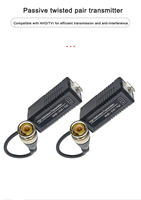 Moniteur balun vidéo passif monocanal 1080P 5MP 8MP Transmetteur à paire torsadée HD Connexion BNC à RJ45 en plastique
