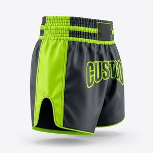 Pantalones Cortos de MMA Personalizados al por Mayor, 100% Poliéster, para Hombre y Mujer, Pantalones de Boxeo y Muay Thai, Ropa de Artes Marciales Transpirable - Product Image 2