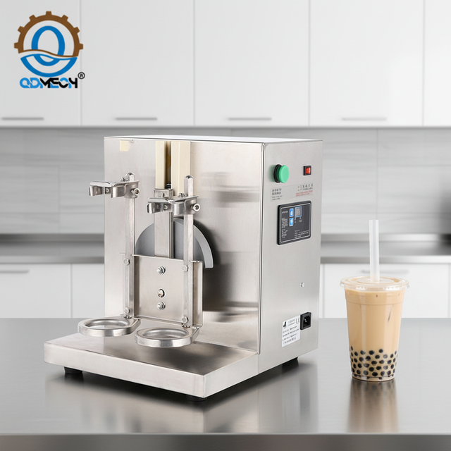 QDMECH Automatic Double Head Stainless Steel Beverage Store Milk Tea Shaker Commercial Bubble Shaking Machine Boba Tea Shaker