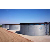 Réservoir d'eau cylindrique modulaire personnalisé en acier galvanisé ondulé pour l'irrigation, la lutte contre l'incendie, l'élevage de poissons, panneau ISO9001