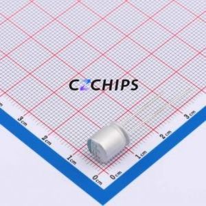 Condensador Electrolítico de Aluminio Híbrido Sólido-Líquido HBR330M1JBK-0810, Montaje Pasante, D8xL10mm 33uF 20% 63V 8mm - Product Image 1