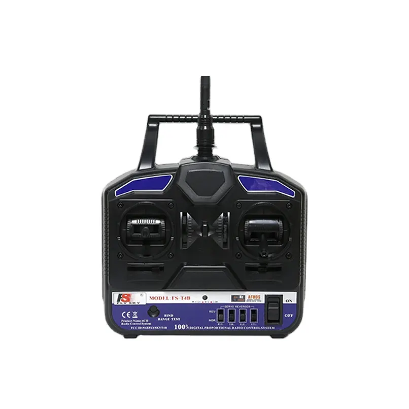 FlySky FS-T4B 2.4GHz 4CH Transmitter built for fixed-wing and gliders with support for the AFHDS protocol