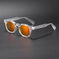 Lunettes de soleil à monture épaisse dégradé orange, prêtes à l'emploi - Protection UV400 CP Pin Core - Vente en gros, OEM personnalisé, revente