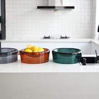 Plateau de fruits secs en verre Borosilicate, fait à la main, coloré et sur mesure, résistant à la chaleur, offre spéciale,