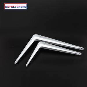 رخيصة الثمن 6 "8" الخشب الرقائقي مثلث الزاوية بين قوسين الأجهزة المعادن الجدار رفوف عائمة البلاستيك للخشب - Product Image 4