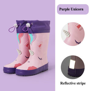 Venta al por mayor de <span class=keywords><strong>botas</strong></span> de alta calidad para niños y niñas, zapatos de agua antideslizantes gruesos, <span class=keywords><strong>Botas</strong></span> de lluvia agrupadas para bebés, zapatos de goma impermeables para niños - Product Image 4
