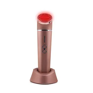 Lumière rouge infrarouge Machine de beauté Dispositif de visage Baguette portable Anti-âge métal Thérapie par la lumière rouge Masseur de lumière