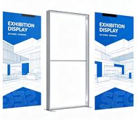 Boîte lumineuse publicitaire pliable double face personnalisée, étanche, durable, en aluminium, portable, pour exposition intérieure et extérieure