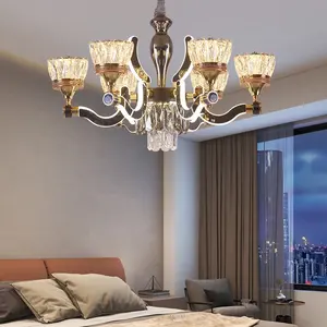 Large lustre crystal pendant lighting chandelier modern plastic cristal pendant lamp