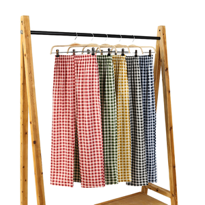 Pantalones de Pijama para Mujer, Cintura Elástica, Transpirables, de Algodón, Sólidos, para Otoño, Divertidos, Holgados - Product Image 1