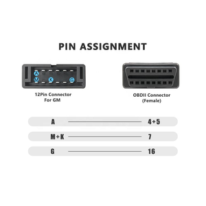 <span class=keywords><strong>สาย</strong></span>เคเบิลที่เข้ากันได้12Pin กับ16Pin <span class=keywords><strong>OBD1</strong></span> <span class=keywords><strong>OBD2</strong></span>อะแดปเตอร์สำหรับการวินิจฉัยขั้วต่อ GM - Product Image 2
