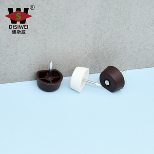 Disiwei Supports de fixation pour étagères en plastique, blanc et marron, longs, sans perçage, pour meubles - Product Image 2
