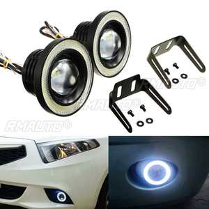 1 Ensemble de feux antibrouillard Angel Eyes pour voiture, 3,5'' 12V, feux de jour universels COB LED DRL, phare, feux de jour blancs universels - Product Image 2