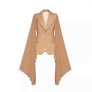 بدلة نسائية جديدة بتصميم ربيعي مع أكمام واسعة جداً على شكل زهرة اللوتس - Product Image 1