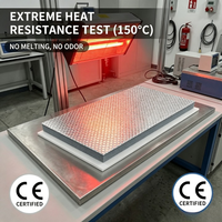 Tapis insonorisant pour voiture à motif diamant - Amortisseur de vibrations en butyl renforcé de 80 mil - Qualité professionnelle sans odeur et sans COV