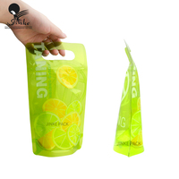 Sac de boisson en plastique refermable personnalisé OEM, réutilisable, debout, avec paille, pour les fêtes, les jus, les boissons