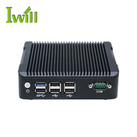 OEM Pc Mini Linux Nano J1900 Pc Mikro Tanpa Kipas dengan Ethernet Lan Ganda