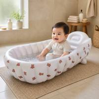 Canapé gonflable moderne pour bébé, design tête d'ours, avec bouchon de vidange, en PVC imperméable, pour salon, hôtel, chambre à coucher