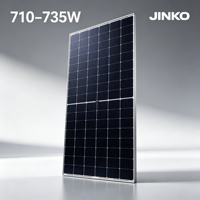 Modul Surya Bifasial Tipe-N TOPCon Jinko 710W-735W Tier 1 dengan Kaca Ganda untuk Penggunaan Komersial