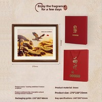 Da Zhan Hong Tu 비즈니스 축복 구리 새겨진 그림 프레임 사무실 현관 장식품 홈 벽걸이 그림 공예