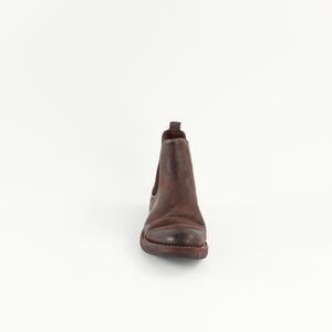 Bottes <span class=keywords><strong>Chelsea</strong></span> montantes pour hommes en cuir de cheval véritable, style vintage fait main, à bout rond, avec logo brodé, chaussures courtes d'hiver à enfiler - Product Image 3