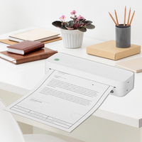 Printer Thermal Mini Portabel Tanpa Tinta 203dpi Kertas 80mm Stiker Label Pengiriman Printer Desktop Kecil Ready Stock