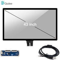 Kit de superposition d'écran tactile capacitif multi-touch de 43 pouces avec puce ILITEK 2322 intégrée, grande taille
