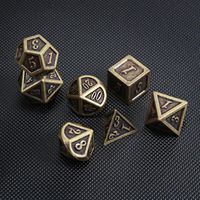 Meilleures ventes - Jeu de dés métalliques DND - 7 pièces - Dés métalliques à écailles de dragon pour le jeu Dungeons & Dragons D&D - Dés métalliques RGP