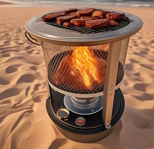 Kış balıkçılık ve sıcaklık gümüş için demir açık barbekü ısıtıcı - Product Image 5