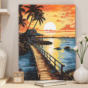 Nuova Serie Paesaggistica Animata 40*50cm, Dipinti Diamante <span class=keywords><strong>5D</strong></span> Fai-da-Te per Bambini e Adulti con Cornici, Les Peintures Au Diamant - Product Image 1