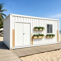 Cabaña Contenedor Prefabricada Wave Panel, Casa Modular Prefabricada para Glamping, Hotel, Jardín, Villa, Cafetería, Bar, Tienda Minorista